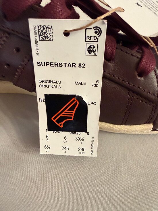 NWT Adidas Superstar 82 Work Boots Pack Shadow Red Leather Brown Shell Toe 6.5 main image 9